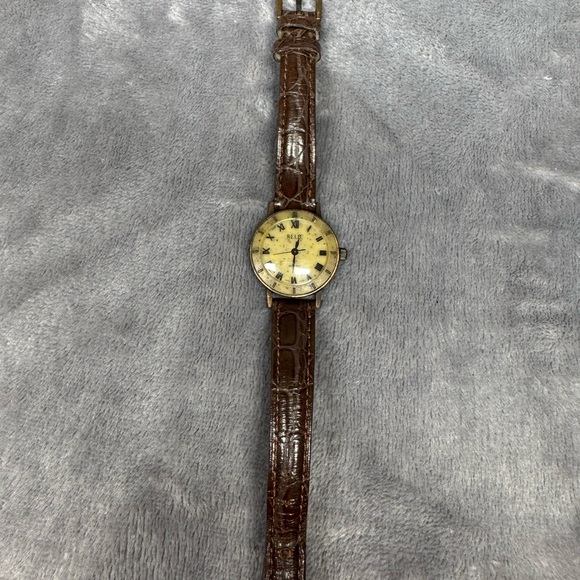 Women’s Relic Stone Dial Watch with Copper Finish and Brown Croc-Embossed Strap - Picture 2 of 3